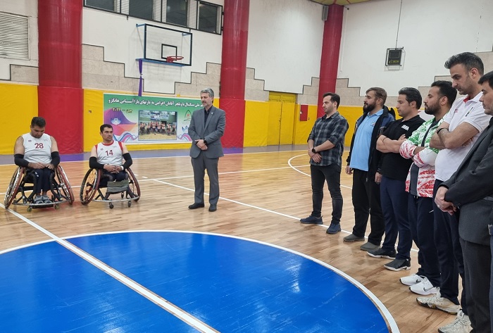 بازدید رئیس فدراسیون از تمرینات مردان بسکتبال با ویلچر
